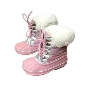 LONDON FOG Girls Bell Court Cold Weather Warm Lined Snow Boots Size 10